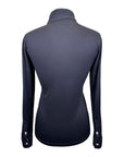 Noel Asmar 1/4 Button Up Shirt in Black