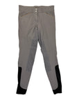 Dover Saddlery 'Wellesley' Full Seat Breech in Grey/Orange Piping