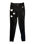 Black Heart Equestrian 'Cara' Hybrid Breeches in Black/Vintage Rose