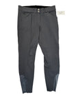 SmartPak 'Piper' Knit Mid-Rise Knee Patch Breeches in Grey