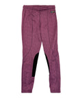Kerrits Kids Performance Knee Patch Pocket Tights in Magenta Horses