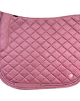 Lara Tweed Velvet Dressage Saddle Pad in Blush
