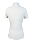 Rider's Gene Short Sleeve Jersey Competition Polo in Dark Grey/White