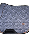 Horse Gloss Dressage Saddle Pad in Satin Steel Blue
