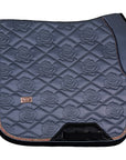 Horse Gloss Dressage Saddle Pad in Satin Steel Blue