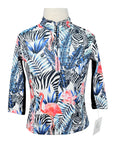 Long Sleeve Sunshirt in Tropical Zebra - Children's Small