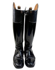 DeNiro Tiziano Dressage Boots in Black/Croc Rhinestones
