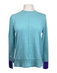 Essex 'Luca' Crew Neck Sweater in Teal/Purple