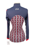 Novella Equestrian 'The Derby' Long Sleeve Shirt in Navy/Red