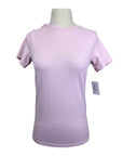 Hannah Childs 'Maddy' Perforated Short Sleeve Tech Tee in Baby Pink