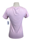 Hannah Childs 'Maddy' Perforated Short Sleeve Tech Tee in Baby Pink