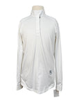 Essex Classics Talent Yarn Kids Long Sleeve Show Shirt in White/Monkeys