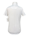 Essex Classics 'Talent Yarn' Short Sleeve Show Shirt in White/Leaf Ribbons - Children's Large