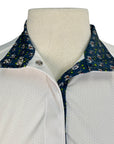 Essex Classics 'Talent Yarn' Long Sleeve Show Shirt in White w/Safari