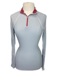 GhoDho 'Alia' Performance Shirt in Grey/Burgundy - Women's Large