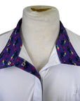 Romfh Chill Factor Long Sleeve Show Shirt in White/Rainbow Horses