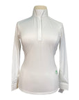 Essex Classics L/S Talent Yarn Show Shirt in White/Green Tack
