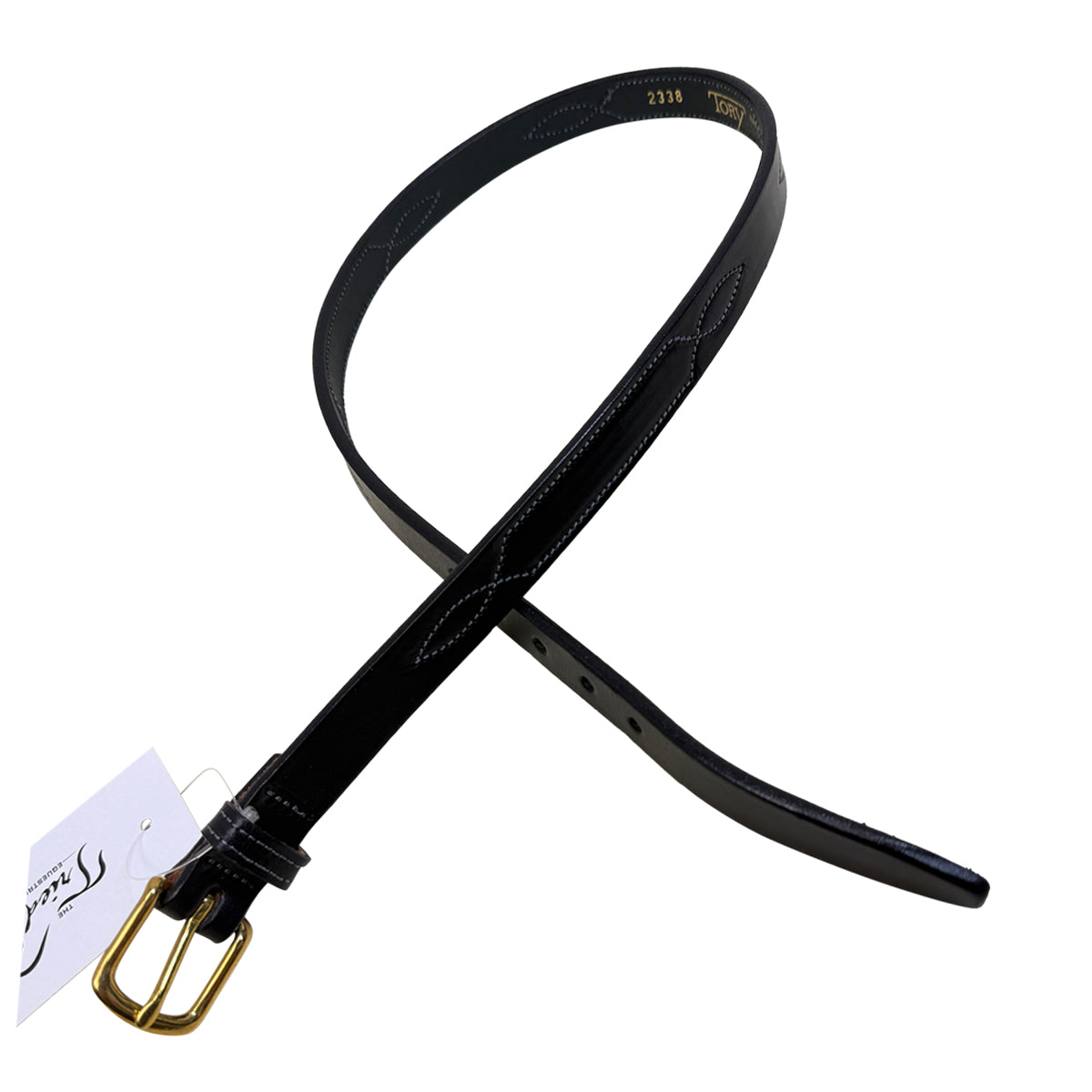 Tory Leather Fancy Stitched Belt in Black Women's XXS/XS – The