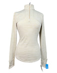 Ariat TEK Cold Series 'Gridwork' Quarter Zip Baselayer in Raw Canvas