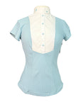 Cavalleria Toscana Show Shirt in Geometric Teal
