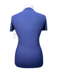 Cavalleria Toscana Short Sleeve Show Shirt in Navy/Blue