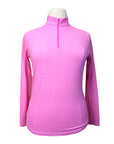 IBKUL Long Sleeve Shirt in Pink/White Gingham