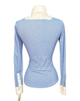 Iago 'Elenoire' Long Sleeve Show Shirt in Light Blue Geo