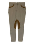 B Vertigo 'Denise' Mid-Rise Curvy Knee Patch Breeches in Tan