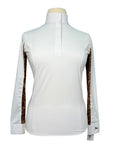 RJ Classics Women's 'Carly' 37.5 Show Shirt in White/Leopard