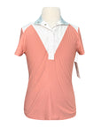 CRINIĒRE 'Margot' Short Sleeve Show Shirt in Peach