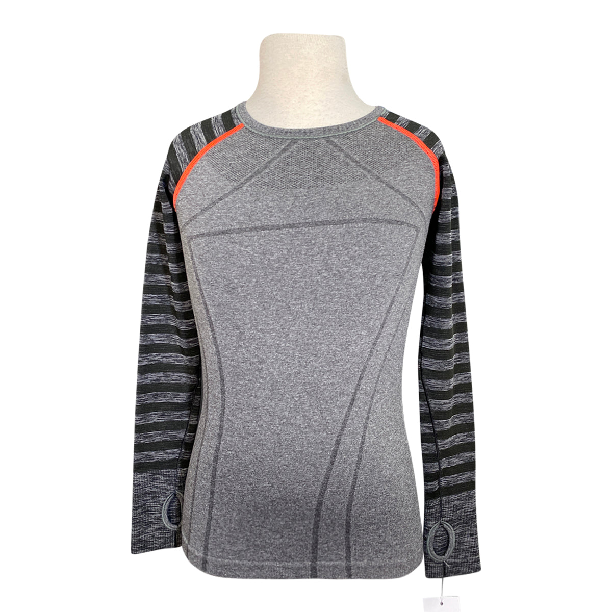 Ivivva Technical Long Sleeve Top in Grey/Coral