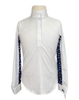 RJ Classics Junior 'Lauren' Show Shirt in Navy Hearts/White - Children's XL