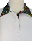 Dover Saddlery CoolBlast Show Shirt in White/Multi Design Collar
