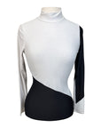 Equestrian Club 'Bella' Turtleneq Shirt in Black/White