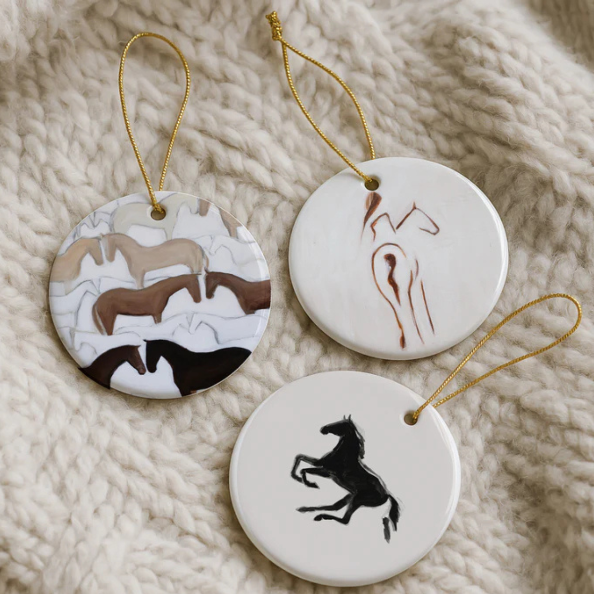 Bettina Norton Horse & Rider Ornament Set