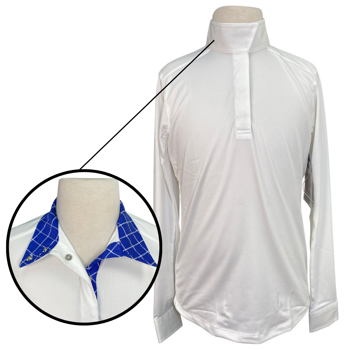 Chemise Beacon Hill Fille Taille XL – Col Blanc/manches Longues Bleues, Occasion
