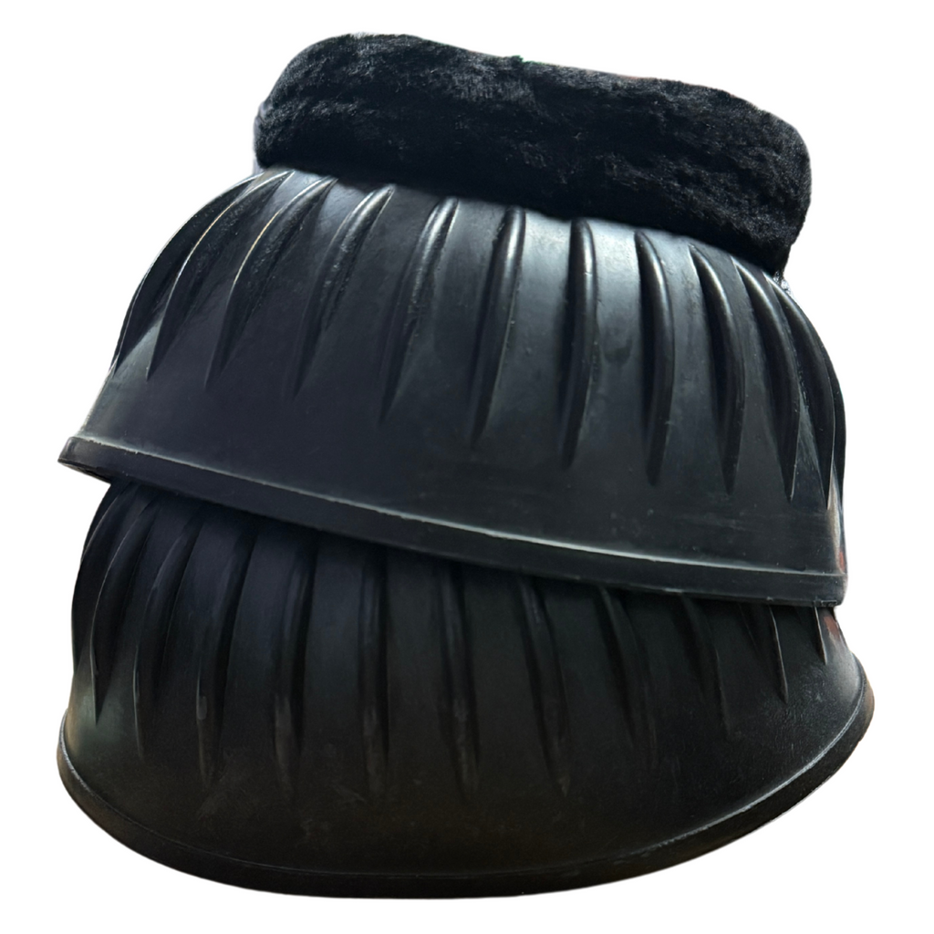 Equi-Essentials Fleece Ribbed Bell Boots in Black