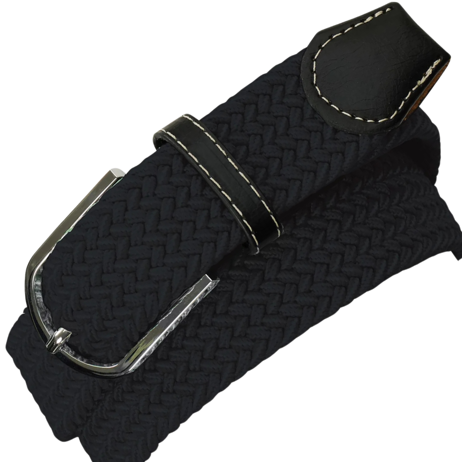 Ovation Braided Stretch Belt in Black