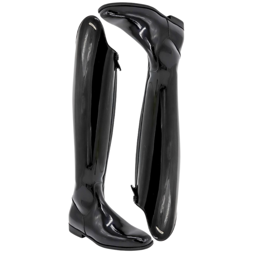 Parlanti 'Evo' Patent Dressage Boots in Black