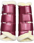 Equestrian Stockholm Fleece Brushing Boot in Cherry Wine - Large