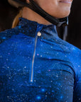 Dapplebay 1/4 Zip Light Riding Top in Constellation - Women's Small