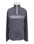 Cavalleria Toscana Printed Stripe CT Logo L/S Jersey in Grey/White