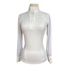 TKEQ The 'Sloan' Long Sleeve Competition Top  in White - Women's Large