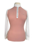 IAGO Long Sleeve Mesh Show Shirt in Dusty Rose