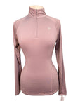 Ariat 'Lowell 2.0' 1/4 Zip Shirt in Light Pink - Women's Medium