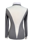 Free Ride Equestrian 'Devon' Long Sleeve Competition Top in Light Grey