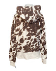 Ariat Hoodie in Brown Cow Print