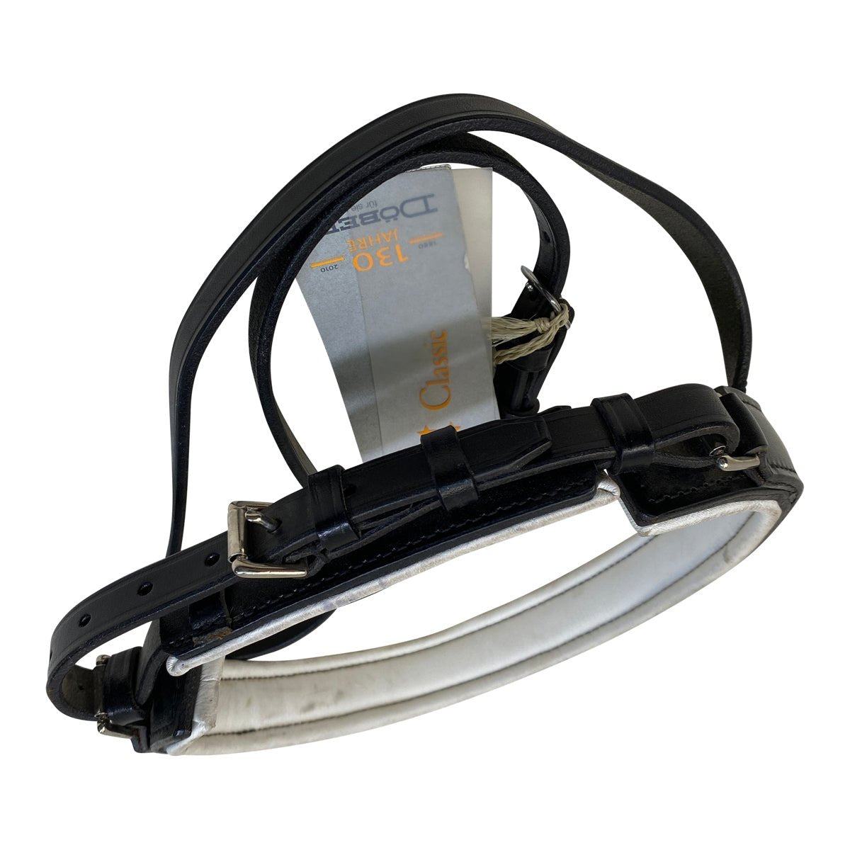 Dobert 'Classic' Padded Crank Noseband in Black/White