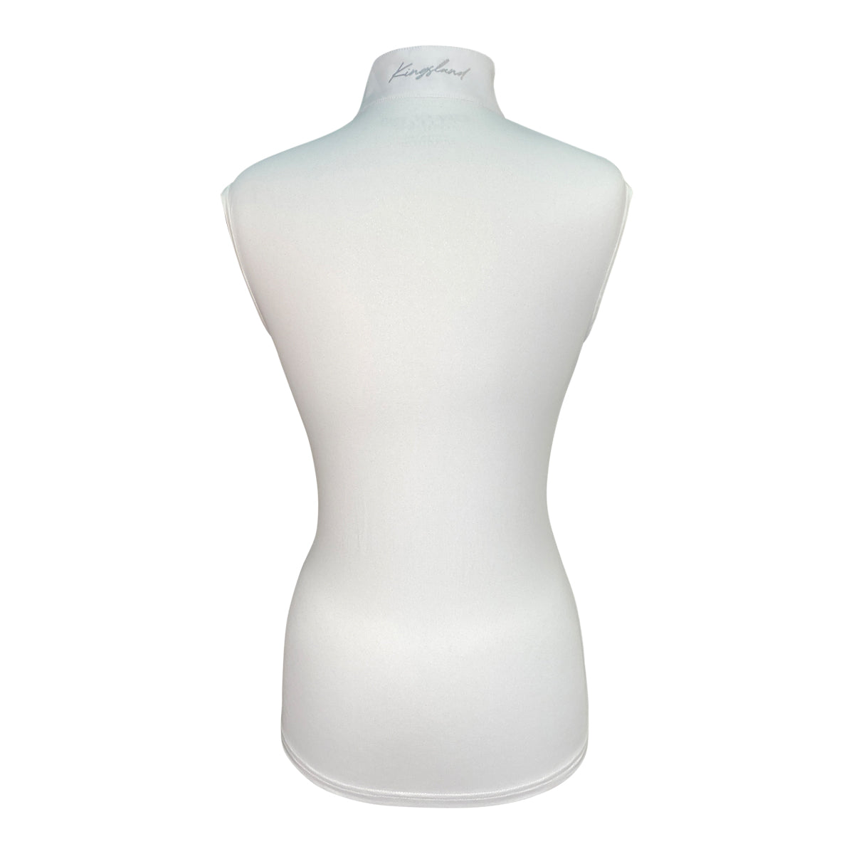 Kingsland 'Paisely' Sleeveless Show Shirt in White Shimmer