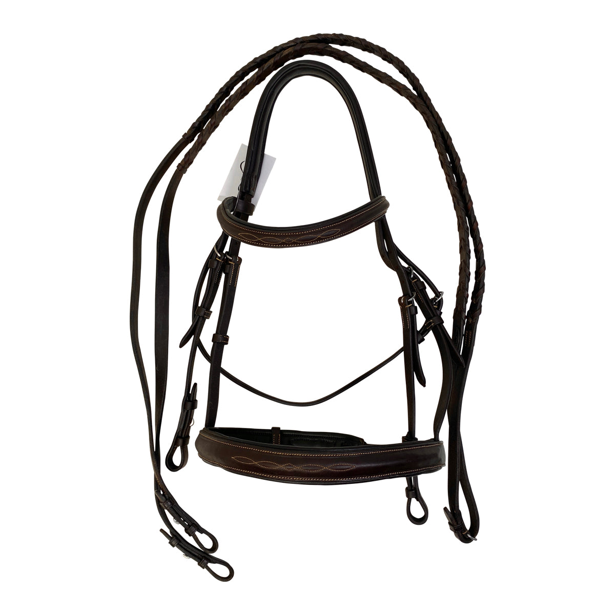 Ovation Classic 'Fancy Stitched Wide Nose Comfort Crown' Bridle in Brown